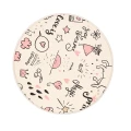 KIDDY lampa sufitowa plafon 38 cm 2x40W E27 biały abażur tkanina paski beżowe dziecięca oprawa oświetleniowa pokój dziecka uniwersalna 31-38876 Candellux