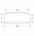 KIDDY lampa sufitowa plafon 38 cm 2x40W E27 biały abażur tkanina z szarą oblamówką dziecięca oprawa oświetleniowa pokój dziecka klasyczna 31-38869 Candellux