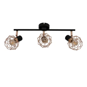 ACROBAT LISTWA 3X40W E14 CZARNY KLOSZ MIEDZIANY 93-22219 Candellux
