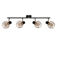 ACROBAT LISTWA 4X40W E14 CZARNY KLOSZ MIEDZIANY 94-22226 Candellux