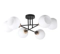 AMANDA LAMPA SUFITOWA CZARNY+ZŁOTY 6X40 E27 KLOSZ BIAŁY 36-21083 Candellux