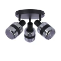 YUKI LAMPA PLAFON CZARNY MATOWY 3X15W E14 KLOSZ DYMIONY 98-13439 Candellux