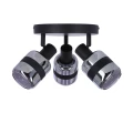 YUKI LAMPA PLAFON CZARNY MATOWY 3X15W E14 KLOSZ DYMIONY 98-13439 Candellux