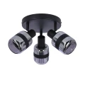 YUKI LAMPA PLAFON CZARNY MATOWY 3X15W E14 KLOSZ DYMIONY 98-13439 Candellux