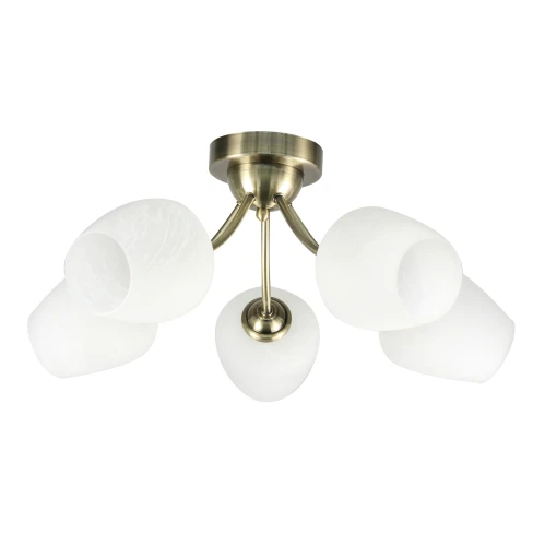 ZINA LAMPA SUFITOWA PATYNOWY 5X40 E27 KLOSZ BIAŁY 35-22592 Candellux
