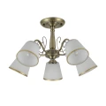 LOSANNA LAMPA WISZĄCA PATYNOWY 5X40W E14 KLOSZ BIAŁY Z OBWÓDKĄ 35-26583 Candellux