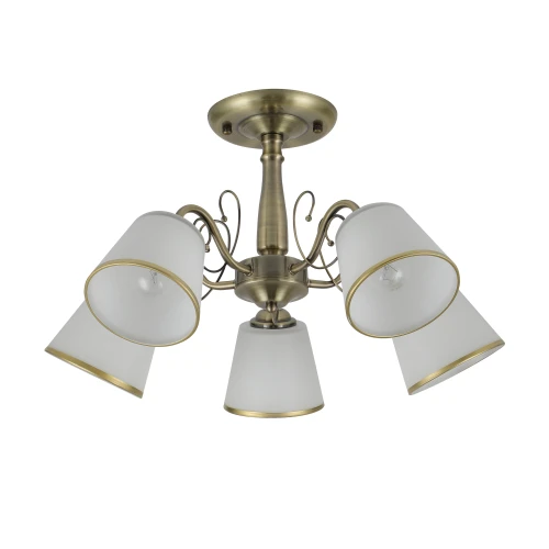 LOSANNA LAMPA WISZĄCA PATYNOWY 5X40W E14 KLOSZ BIAŁY Z OBWÓDKĄ 35-26583 Candellux