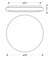 TENS lampa sufitowa plafon drew. 48W LED 3000/4000/6000K 59cm klosz biały, pilot 16-33949 Candellux
