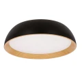 Calabria lampa sufitowa plafon czarno drewniany 24W LED 40x32 cm klosz biały 14-32805 Candellux