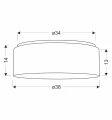 SFONDO 3 lampa sufitowa biała 38 cm 2x40W E27 abażur brązowy plafon nowoczesny oświetlenie do salonu sypialni kuchni 31-41890 Candellux
