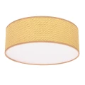 Lampa podłogowa FIANA czarna 1x40W E27 z abażurem sosnowym i czarnym nowoczesna stojąca lampa do salonu sypialni biura elegancki design 31-41883 Candellux