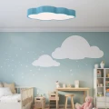 NUVOLA lampa sufitowa plafon niebiesk 18W LED 3000 - 6000K klosz biały z pilotem 14-35745 Candellux
