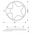 ASTRE lampa sufit. plafon brązowy+biały 36W LED 3000-6500K klosz biały z pilotem 14-35752 Candellux