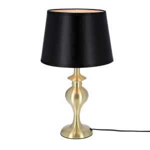 Prima gold lampa gabinetowa złoty satynowy 1x60w e27 abażur czarny 41-09227 Candellux