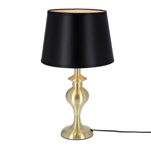 Prima gold lampa gabinetowa złoty satynowy 1x60w e27 abażur czarny 41-09227 Candellux