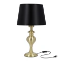 Prima gold lampa gabinetowa złoty satynowy 1x60w e27 abażur czarny 41-09227 Candellux