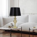 Prima gold lampa gabinetowa złoty satynowy 1x60w e27 abażur czarny 41-09227 Candellux