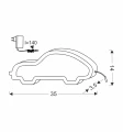Car lampa stołowa 11w led 3000k iq kids niebieski 41-11695 Candellux