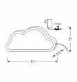 Cloud lampa stołowa 11w led 3000k iq kids niebieski 41-10629 Candellux