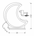 Moon lampa stołowa 12w led 3000k iq kids złoty 41-10599 Candellux
