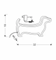 Dog lampa stołowa 12w led 3000k iq kids czarny 41-10643 Candellux