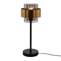 Spiega lampa stołowa czarny+mosiężny 1x60w e27 klosz dymiony 41-09531 Candellux