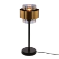 Spiega lampa stołowa czarny+mosiężny 1x60w e27 klosz dymiony 41-09531 Candellux