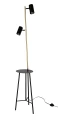 PERRET LAMPA PODŁOGOWA CZARNY+ZŁOTY MATOWY 2X15W GU10 KLOSZ CZARNY 52-00019 Candellux