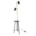 PERRET LAMPA PODŁOGOWA CZARNY+ZŁOTY MATOWY 2X15W GU10 KLOSZ CZARNY 52-00019 Candellux