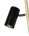 PERRET LAMPA PODŁOGOWA CZARNY+ZŁOTY MATOWY 2X15W GU10 KLOSZ CZARNY 52-00019 Candellux
