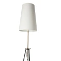 TAFLO LAMPA PODŁOGOWA CZARNO ZŁOTA 1X60W E27 ABAŻUR BIAŁY 51-07322 Candellux