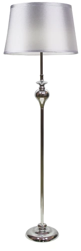 PRIMA LAMPA PODŁOGOWA CHROMOWY 1X60 E27 ABAŻUR SREBRNY 51-03683 Candellux