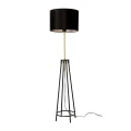 TEGOLA LAMPA PODŁOGOWA CZARNY+ZŁOTY MATOWY 1X60W E27 ABAŻUR CZARNY 51-00071 Candellux
