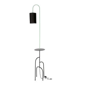 RAVELLO LAMPA PODŁOGOWA CZARNY+ZIELONY 1X40W E14 ABAŻUR CZARNY 51-00064 Candellux