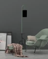 RAVELLO LAMPA PODŁOGOWA CZARNY+ZIELONY 1X40W E14 ABAŻUR CZARNY 51-00064 Candellux