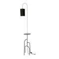 RAVELLO LAMPA PODŁOGOWA CZARNY+ZIELONY 1X40W E14 ABAŻUR CZARNY 51-00064 Candellux
