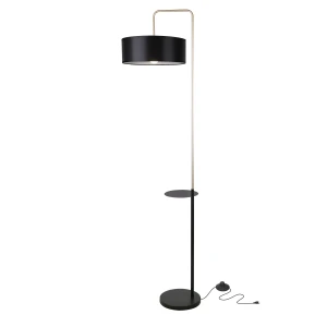 IMPACT LAMPA PODŁOGOWA CZARNY+ZŁOTY MATOWY 1X40W E27 ABAŻUR CZARNY 51-00026 Candellux