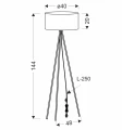 VANTI  lampa podłogowa złoty 1x40W E27 abażur limonkowy 51-44709 Candellux