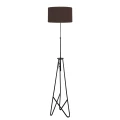 FLOAT LAMPA PODŁOGOWA CZARNA 1X60W E27 ABAŻUR TIMBER CIEMNY 51-80172 Candellux