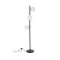 Kama lampa podłogowa czarny+złoty 3x28w g9 klosz biały 53-01238 Candellux