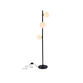 Kama lampa podłogowa czarny+złoty 3x28w g9 klosz biały 53-01238 Candellux