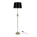 Prima gold lampa podłogowa złoty satynowy 1x60w e27 abażur czarny 51-09258 Candellux