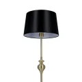 Prima gold lampa podłogowa złoty satynowy 1x60w e27 abażur czarny 51-09258 Candellux
