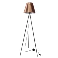 PLATINO lampa podłogowa czarny 1x40W E27 abażur miedziany 51-42583 Candellux