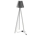 PLATINO lampa podłogowa czarny 1x40W E27 abażur srebrny 51-42576 Candellux