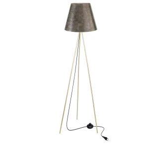 PLATINO lampa podłogowa złoty 1x40W E27 abażur złoty 51-42590 Candellux