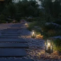 Lampa ogrodowa CISSUS – czarna metalowa lampa stojąca E27 IP54 - nowoczesne oświetlenie zewnętrzne 51-32454 Candellux