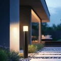 Lampa ogrodowa LED SEDUM – czarny słupek 12W IP65 – nowoczesne oświetlenie ścieżki ogrodowej  51-32447 Candellux