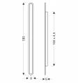 Lampa zewnętrzna elewacyjna STICK – minimalistyczny kinkiet LED 180 cm 60W - nowoczesne oświetlenie zewnętrzne IP65 21-35912 Candellux