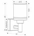 Saponia lampa ogrodowa kinkiet górny 17,8x25cmczarny 12W LED IP65 21-32386 Candellux